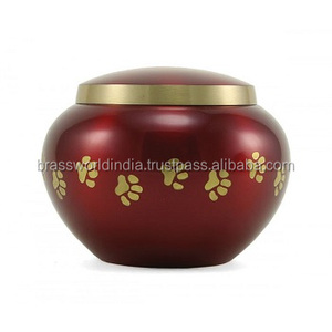 Urna de cremación de jassworld para mascotas, de latón sólido, India, ODYSSEY, Color Rojo - Product Image 1