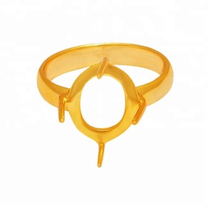 Bague en argent sterling 925 faite à la main en argent plaqué or jaune pour unisexe. Fabrication par CDP. - Product Image 1