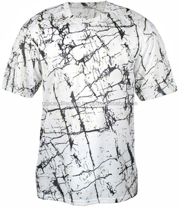 Camiseta cuello redondo con sublimación completa estilo mármol talla grande tejido de punto transpirable - Product Image 6