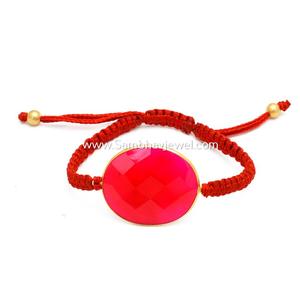 925แฮนด์เมดธรรมชาติงดงามด้วยเงินสเตอร์ลิงประดับด้วยลูกปัดอัญมณีฟูเซียเจียระไนรูปไข่อัญมณีสีทองสำหรับงานแต่งงาน - Product Image 1