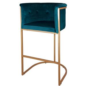 Tabouret de bar industriel de luxe en cuir et fer - Product Image 5