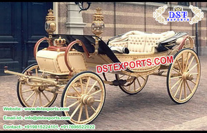 Chariot traditionnel tiré par des chevaux Buggy royal de tanga de cheval de deux roues pour des fonctions de mariage - Product Image 6