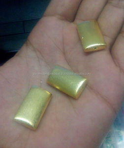 Rectangle Shaped 15x26mm Brushed Gold Connector for Jewelry Making Premium Gold Component NanPlanetSilver BF0011 - Product Image 3