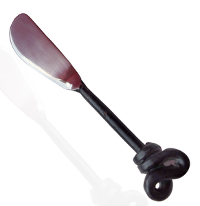 Couteau à beurre à manche torsadé fini noir avec poignée de conception simple décor de table couverts maison restaurant et hôtel - Product Image 6