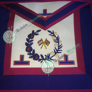 Masonic Mark regalia Grand officers undress เสื้อหนังแกะปักเย็บทองแดงสี่เหลี่ยมทำจากหนังโพลีเอสเตอร์คุณภาพสูง - Product Image 2
