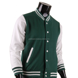 Vestes classiques pour hommes Varsity Letterman Manches en cuir véritable avec mélange de laine Style baseball universitaire - Product Image 5