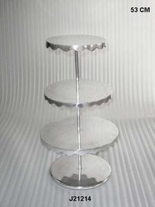 Vajilla moderna de aleación de aluminio fundido, soporte de fruta con acabado de pulido de espejo de grado alimenticio para decoración del hogar y fiestas de boda - Product Image 3