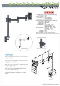 360 Degrees Swivel TV Monitor Holder Bracket with <b>Quick</b>-Release Lever on Table (Through / <b>Clamp</b> ) Desk Mount - Product Image 6