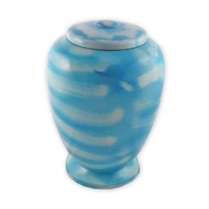 โกศเผาศพสำหรับผู้ใหญ่สีบรอนซ์เผาศพโกศผู้ผลิตสีฟ้า - Product Image 1