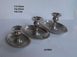 Portavelas de aluminio fundido de gran venta con pies de bola y decoración del hogar martillado decoración del hogar de Navidad portavelas de Metal - Product Image 4