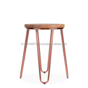 Taburete moderno de cobre con muebles otomanos de madera para el hogar para sala de estar - Product Image 1