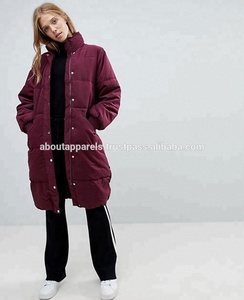 Nouveauté 2022, parka longue d'hiver épaisse et ample pour femmes américaines, grande taille, étudiante, matelassée, avec rayures - Product Image 4
