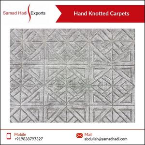 Precio de fábrica Alfombra de lana hecha a mano anudada a mano de lujo Alfombra de lana hecha a mano de viscosa de lana India bordada para toda la venta - Product Image 3