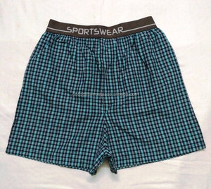 Boxer court à carreaux pour hommes, culotte OEM, vente en gros, en bambou, inde, - Product Image 3