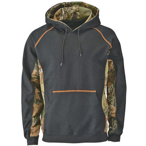 Sweat à capuche/camouflage en coton uni pour hommes, sweat-shirt/pull à capuche de poche, en molleton brossé, mélange de coton, kangourou, avec capuche, OEM, vente en gros - Product Image 2