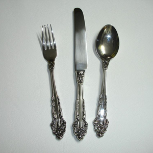 Vantage ensemble de couverts gaufrés de luxe moderne désherbage utilisation maison et cuisine nickelé pour fêtes restaurant - Product Image 1