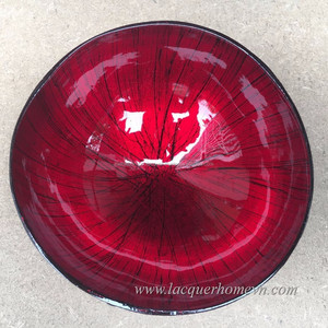 ชามมะพร้าวดีไซน์รูปเปลือกหอยสีเหลืองด้านในชามแล็กเกอร์สี - Product Image 3