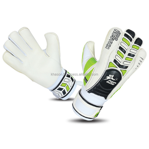 Gants de gardien de but professionnels de haute qualité pour hommes adultes en Latex de cuir noir avec logo rouge blanc bleu doigts en caoutchouc articles de sport - Product Image 5
