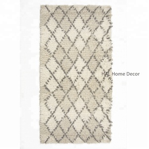 Tapis de sol en laine nouée à la main, tapis de style marocain, tapis en laine, couvre-sol Shaggy pour la salle de séjour - Product Image 3