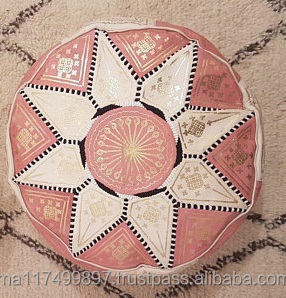 Tabouret à pochette marocaine de luxe, fait à la main - Product Image 2