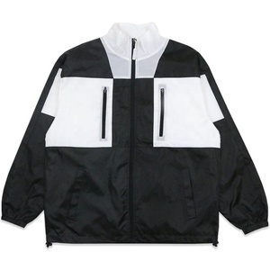 Chaqueta Cortavientos Impermeable Transpirable de Moda Casual con Bloques de Color, Chaqueta Cortavientos para Hombre de Diseñador Personalizado al por Mayor, Estilo Hip Hop - Product Image 1