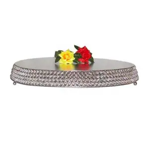 Prata ouro rosa ouro colorido bolo Stand & decoração flores e frutas servindo carrinho com contas de cristal