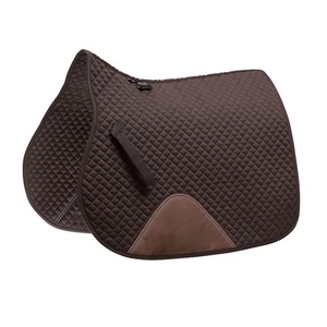 Tissu en satin marron et tapis de selle anglais rembourré en coton Équipement d'équitation de qualité supérieure Fabricant et exportateur indien doux et respirant - Product Image 5