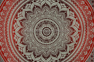 Tapices Mandala Naranja Reina, Decoración India para Dormitorio - Product Image 2