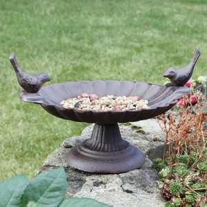 Bain d'oiseaux en fonte, ornement de jardin, décoration, bain d'oiseaux - Product Image 1