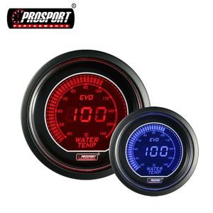 Compteur de température d'eau numérique LCD en plastique Prosport 52mm pour une utilisation en voiture 2 couleurs OEM ODM pris en charge modèle 216EVOWT garantie 1 an - Product Image 1