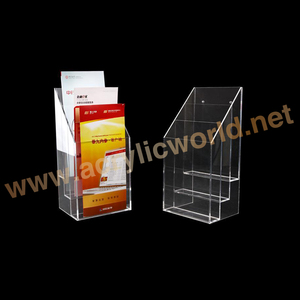 Soporte acrílico para exhibir folletos, acrílico, transparente, A5 - Product Image 1