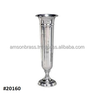 Florero de Metal plateado, centro de mesa para Banquete de boda, decoración de boda, lo último en florero de tendencia 2024 - Product Image 5