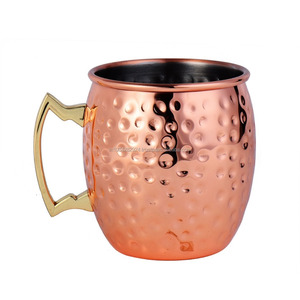 Venta al por mayor 20 Oz martillado níquel pulido vasos de cobre venta al por mayor tazas - Product Image 1