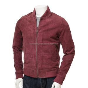 Los hombres borgoña de gamuza chaqueta Isonz de la zona - Product Image 1