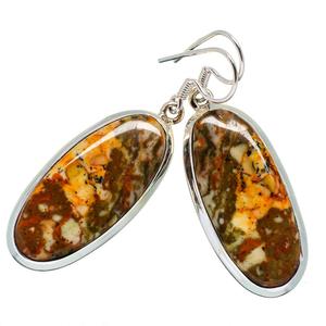 Proveedor al por mayor de Plata de Ley 925, Willow Creek, jaspe, piedras preciosas, pendientes hechos a mano, joyería para mujeres, ODM, OEM - Product Image 2