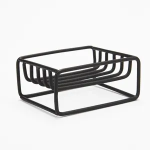 Jabonera clásica de alambre negro para cocina y baño, caja moderna de acero inoxidable y hierro para uso en hoteles - Product Image 1