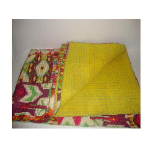 Edredón Kantha de algodón con estampado multicolor hecho a mano, colcha tropical Bohemia, juego de cama para Hotel - Product Image 1