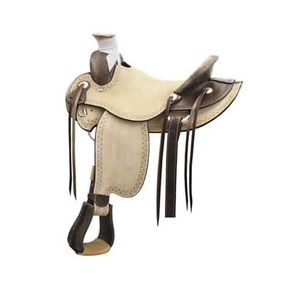 Selle de cheval Western sans arbre de qualité supérieure en cuir durable Produit équestre de haute qualité - Product Image 2