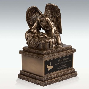 <span class=keywords><strong>Angelo</strong></span> in ginocchio in bronzo religioso europeo con statua ad ala per la decorazione della chiesa o del giardino - Product Image 3