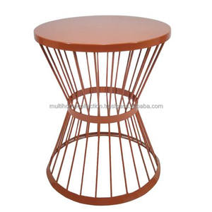 Mesa de centro de lujo para sala de estar, muebles decorativos para el hogar, mesa auxiliar personalizada de Metal, mesa de centro redonda de alambre de Metal - Product Image 1