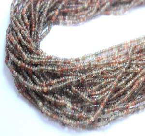 Cuentas sueltas facetadas de piedra lunar con forma redonda natural de 3mm, hebra de 13 pulgadas para la fabricación de joyas - Product Image 1