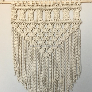 Adorno de Pared Pequeño Hecho a Mano, Estilo Vintage, Macramé, Decoración Boho para Pared - Product Image 1