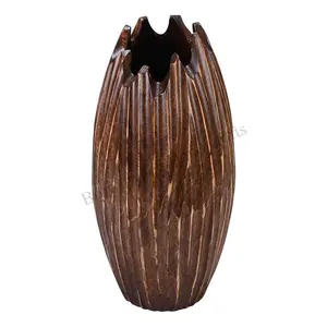 Nuovo arrivo Mango legno intagliato a mano vaso di Design casa soggiorno decorazione di nozze in legno vaso di fiori centro vaso decorazione