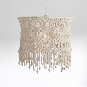 Abat-jour en macramé fait main, lustre - Product Image 5