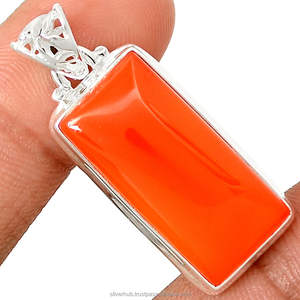 925สเตอริ่งสีเงินสเตอร์ลิงจี้พลอยคาร์เนเลี่ยนแท้เครื่องประดับวันวาเลนไทน์ของขวัญชั้นดีสำหรับผู้หญิงปรับแต่งได้สำหรับผู้หญิง - Product Image 3