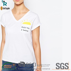 2025 à la mode confortable impression numérique personnalisé dames tricoté t-shirt Bangladesh broderie patchs Appliques décoration - Product Image 5