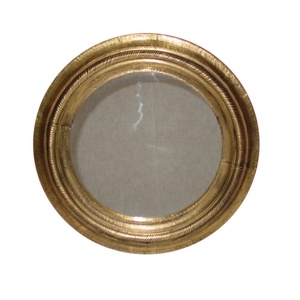 Espejo redondo de pared pegado de latón - Product Image 1