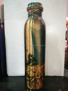Printed Copper <b>Water</b> <b>Bottle</b> Leak Proof Design Copper <b>Bottle</b> <b>for</b> Yoga - Product Image 3