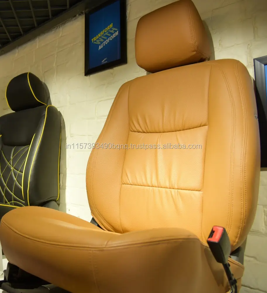 यूनिवर्सल कार सीट कवर बेज तन 8 mm समर्थन के साथ फोम