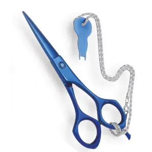 Factory supply Blue Color stainless steel barber hair cutting professional barber scissors for hair salon supplies by Life Care.